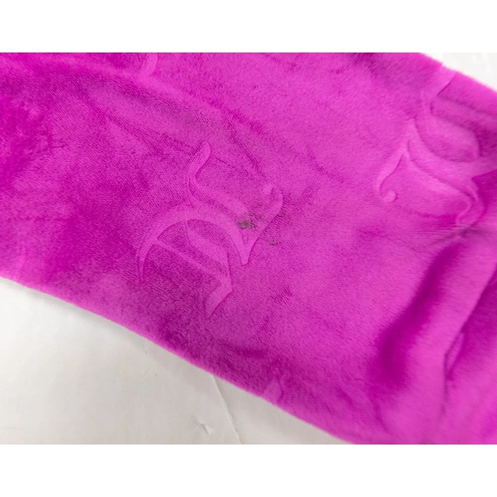 Juicy Couture Top Womens Medium Pink Sleepwear Velour Long Sleeve Lounge Ladies
